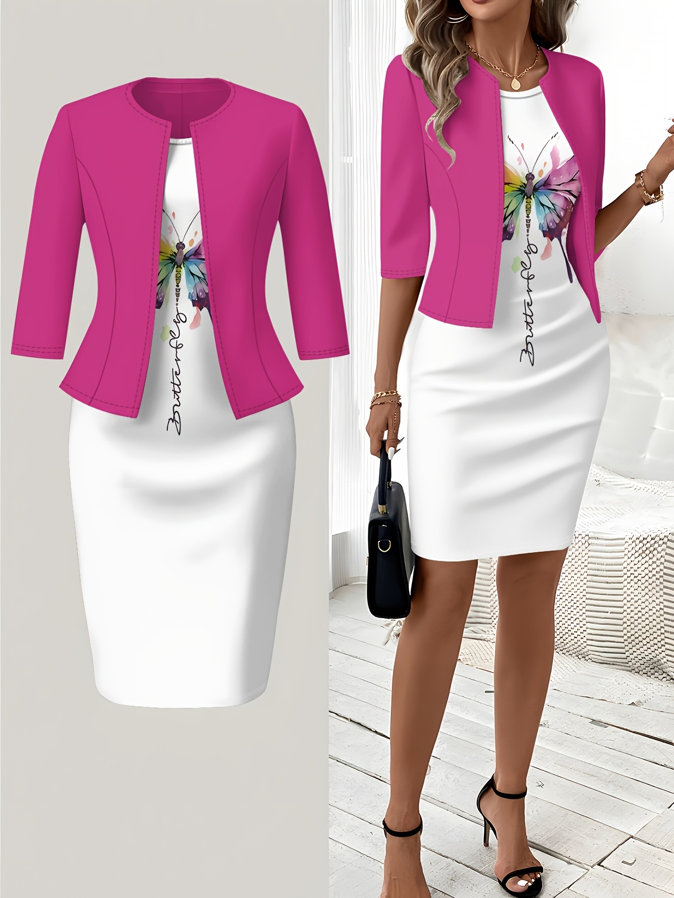 Winter Clothing Ladies - Stili autunnali e invernali Abito bianco