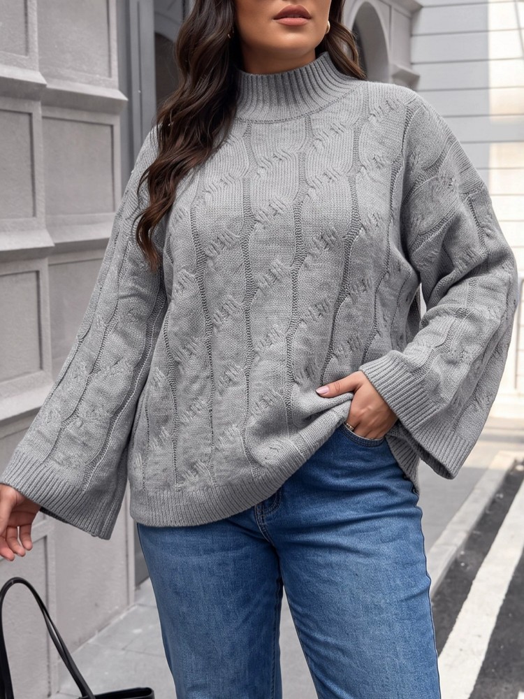 Winter Clothing Plus Size - Maglione Oversize da Donna a Maniche