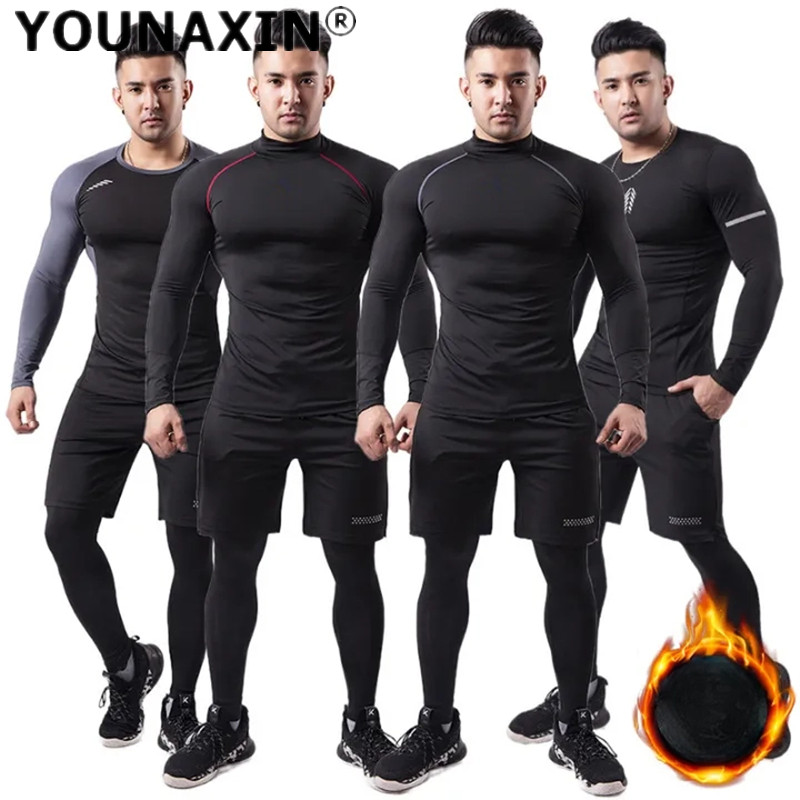 Winter Yoga Clothing - Tuta sportiva calda da uomo in