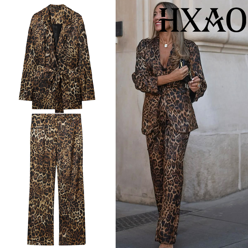 Winter Clothing Color - HXAO Set di pantaloni leopardati Set