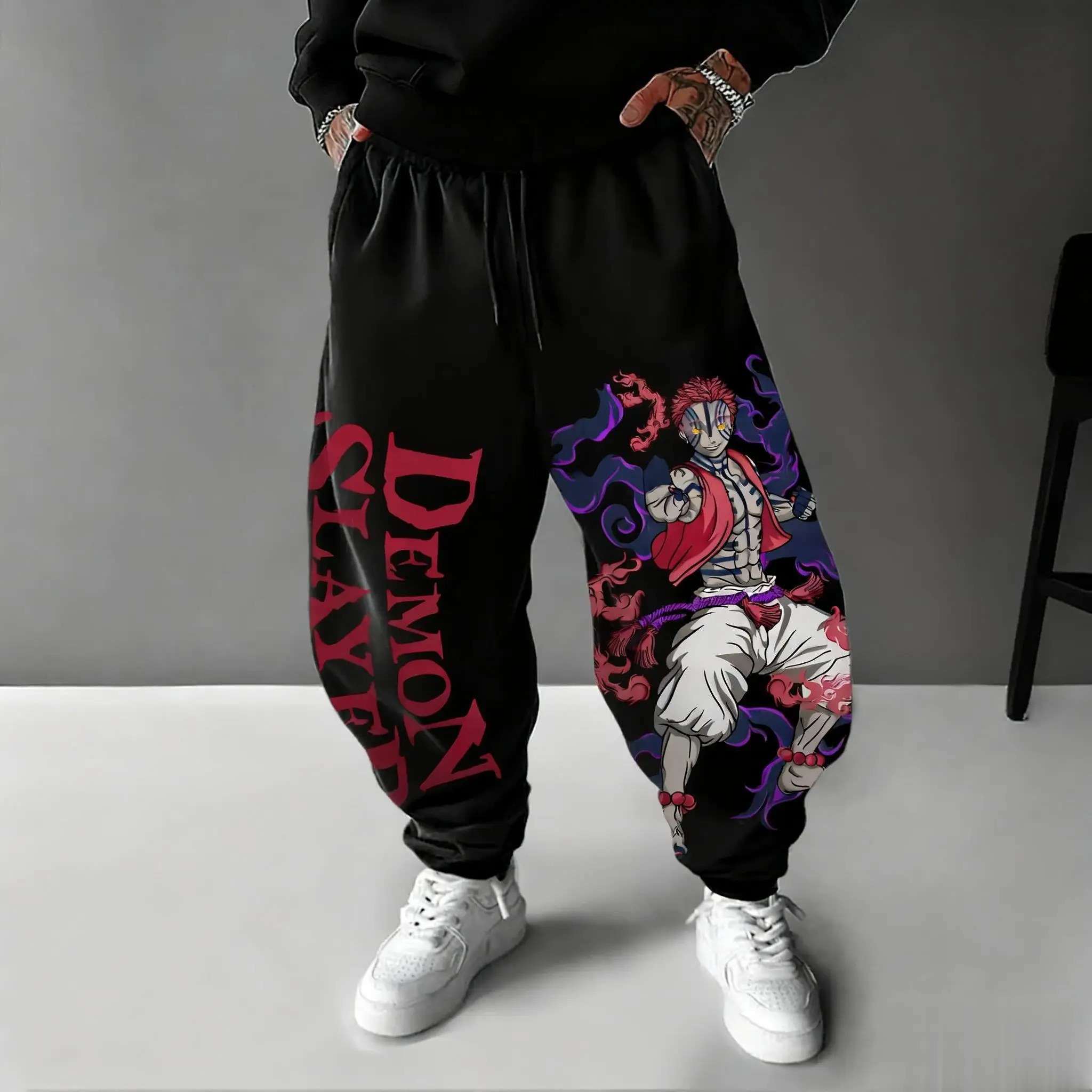 Y2K Winter Clothing - Pantaloni Anime Demon Slayer Akaza 2026