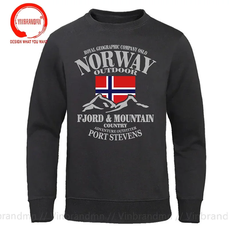 Winter Clothing Norway - Norvegia Fjord Mountain Stampe Felpe con