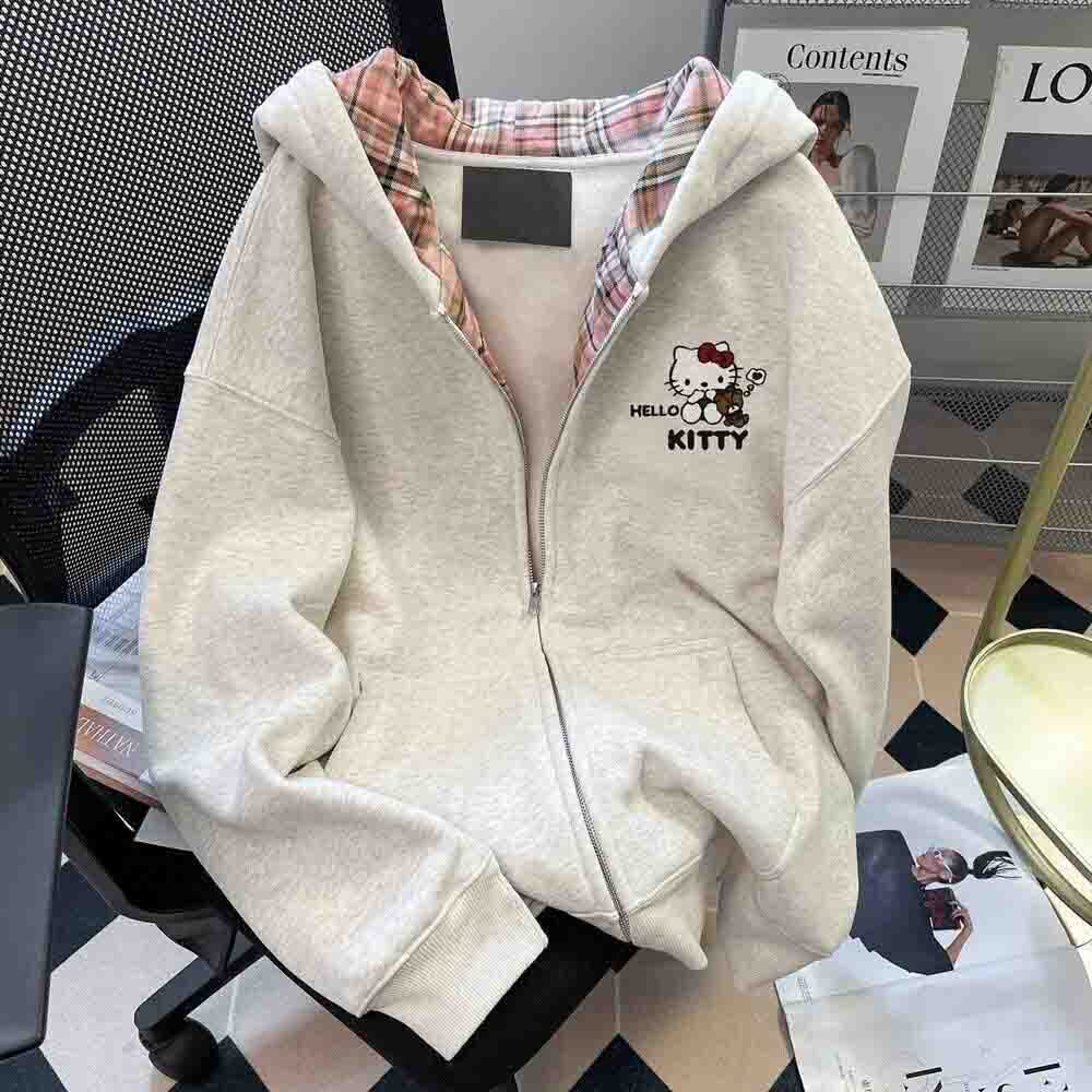 Winter Clothing Design - Felpa con cappuccio da donna Hello
