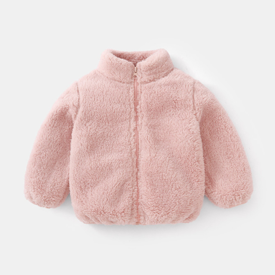 Winter Clothing Baby Boy - Cappotto in Peluche Tinta Unita per