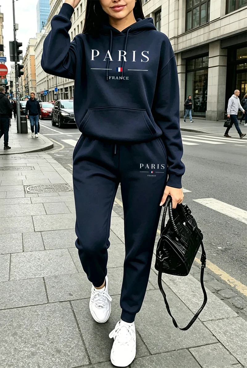 Winter Clothing Sale Women - Completo Sportivo con Felpa e Pantaloni