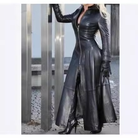 Winter Clothing Color - Giacca in Pelle PU con Zip