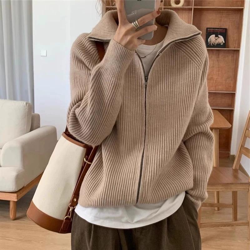 Winter Clothing Sale Women - Cardigan da Donna con Cerniera, Maglioni