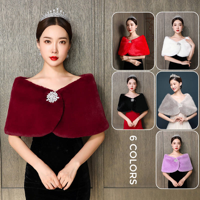 Winter Clothing Design - Scialle da sposa da donna Mantella