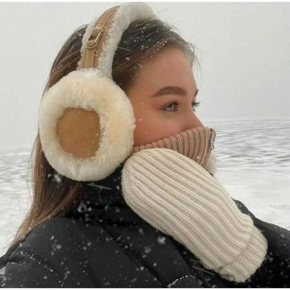 Ear Muff Foldable - Paraorecchie in peluche paraorecchie pieghevoli più