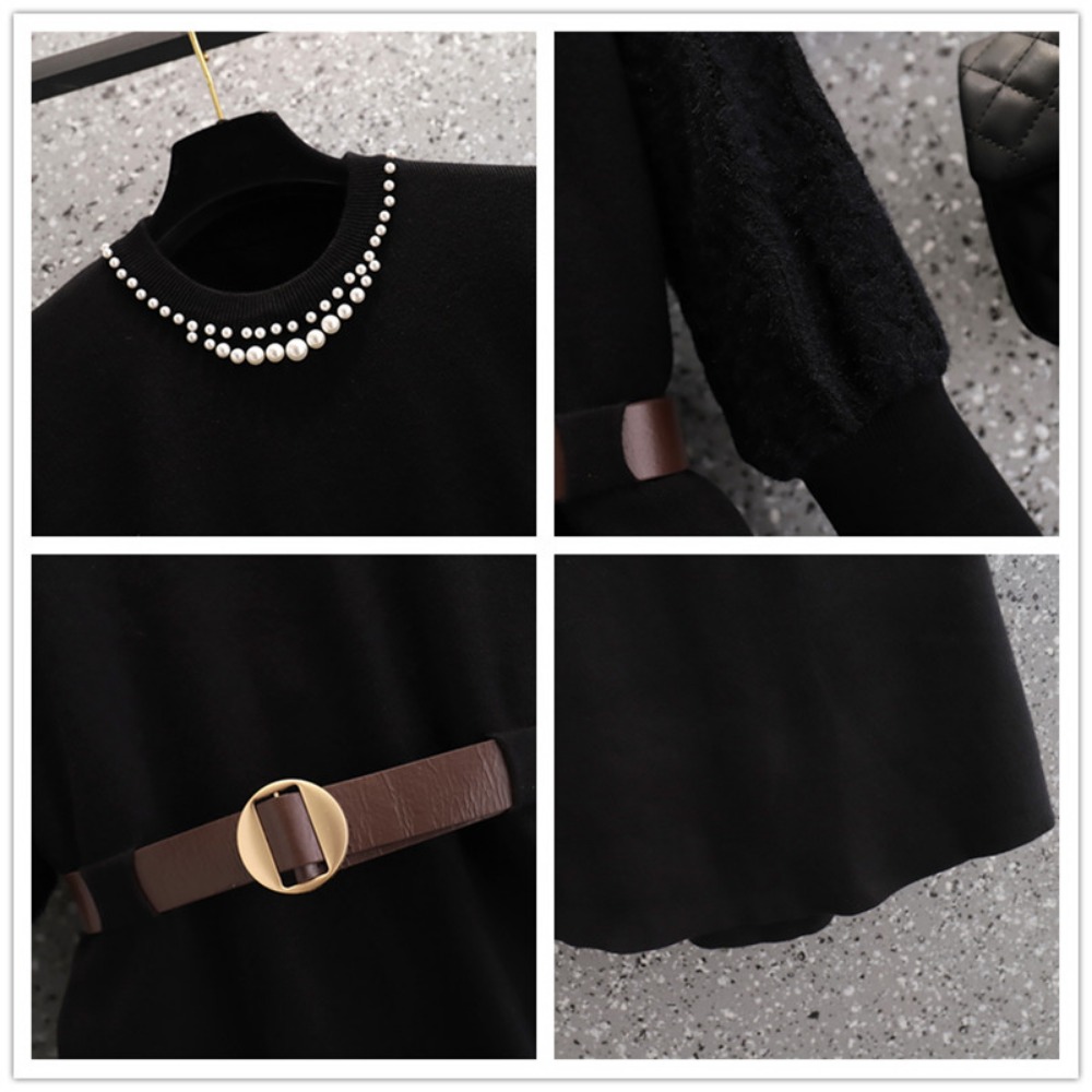 casual elegante perline maglia - Winter Clothing Plus Size recensione e prezzo