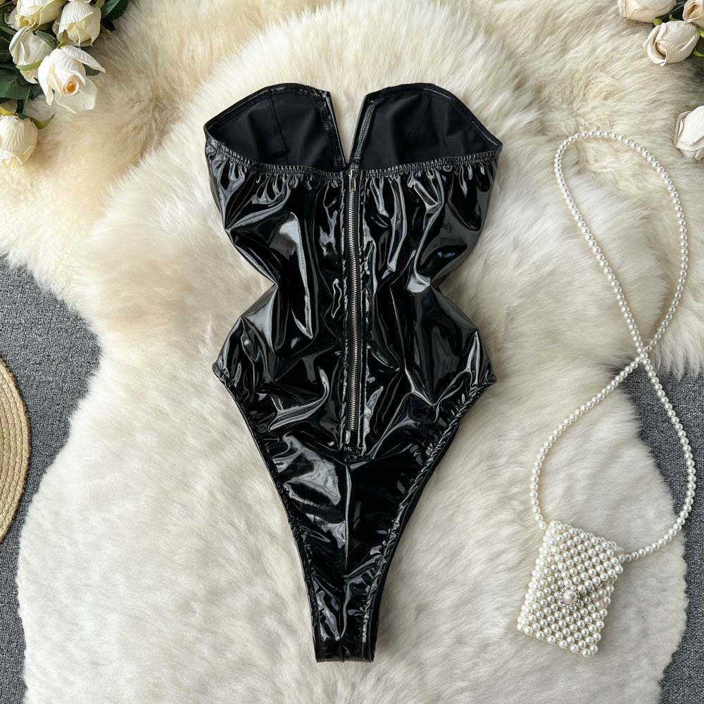 Body sexy in pelle PU da donna - Y2K Winter Clothing recensione e prezzo